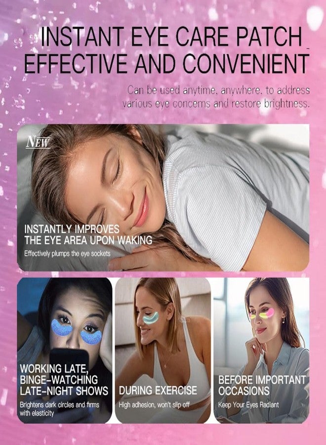 Deepcolorpy Under Eye Patches for Dark Circles Puffy Eyes 24 Pairs Collagen Eye Bags Travel Eye Masks, Stocking Stuffers for Christmast Bulk Gifts for Women Men and Teen Girls Hangover Kit supplies(Gold Pink) - Image 5